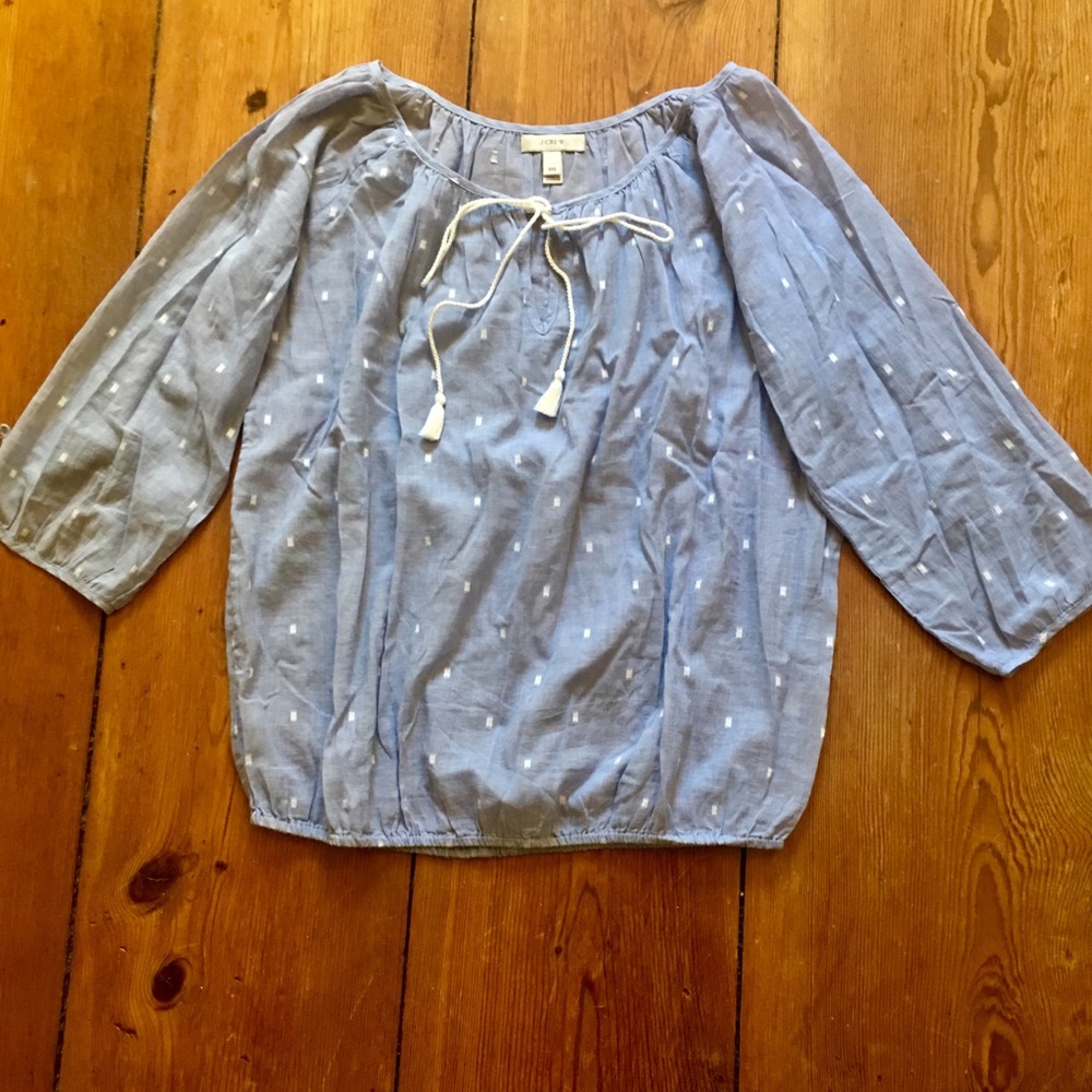Women’s J. Crew chambray peasant blouse